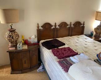 Bed side tables and lamps