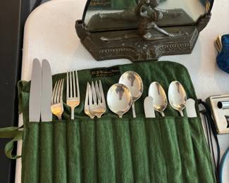 Alvin sterling "chapel bells" flatware set