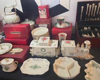 LENOX HOLIDAY CHINA AND SILVERWARE
