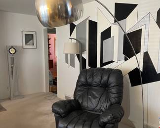 SOLD…………..$400.00……………..MIDCENTURY VINTAGE ITALIAN ARC FLOOR LAMP GUZZINI STLYE 