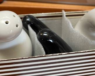 SOLD………..$100.00…………….FOR PAIR OF EVA ZEISEL SCHMOO SALT AND PEPPER SETS