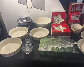 LENOX HOLIDAY CHINA, NAMBI SILVER AND MORE