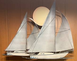 MCM METAL WALL ART SAILBOAT