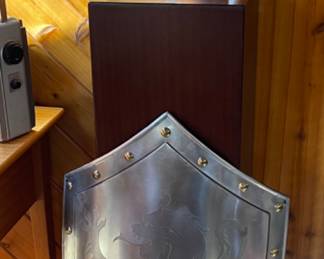 MEDIEVAL SHIELD OF ARMOR AND HELMET REPRODUCTION 