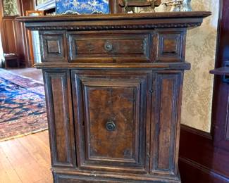 Italian Baroque 17th c. carved cabinet