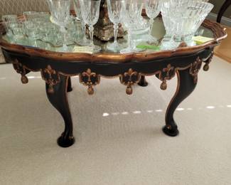 John Richard mirrored top coffee table