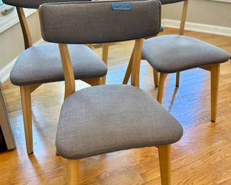 Gray upholstered seat chairs $25 each
(4) available. 