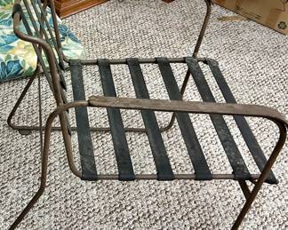 MCM Vintage Outdoor Iron Frame Chairs $50ea; 2 available
