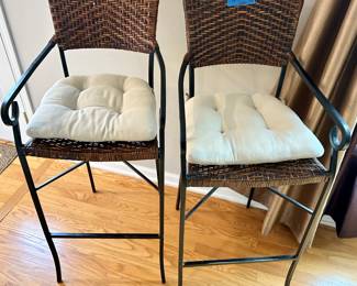 Barstool height w/ arms, seat cushions $35 each