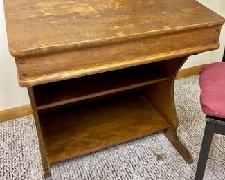 Antique “old school” solid wood student desk with lift up top 28 x 22 x 32.5” high $69