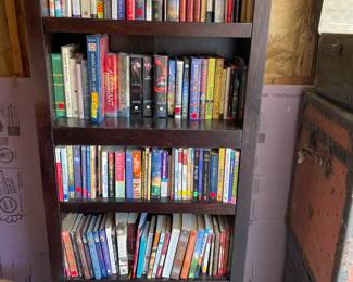 Many books.  Children’s, westerns, antique books.  Large collection of Louis Lamour leatherette books.