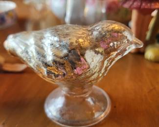Mercury glass bird