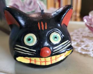 Black cat candle pair