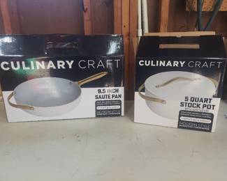 Culinary Craft saute pan and stock pot - NIB
