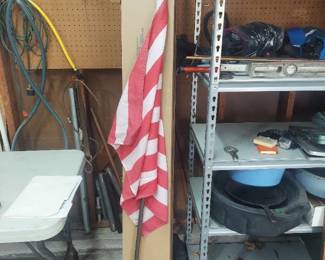 American flag on pole