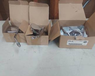 Harley Davidson motorcycle mirrors and handlebar cover