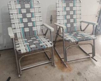 2 rocking lawn chairs