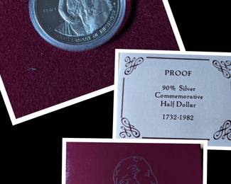 1982 George Washington Commemorative Proof Silver Half Dollar (Qty 4)