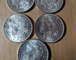 1921  Morgan Silver Dollars (Uncirculated)