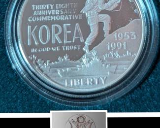 United States Korean War Proof Silver Dollar (Qty 2)