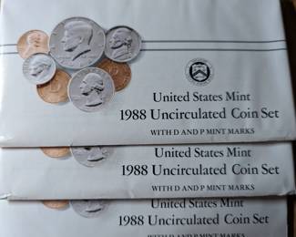 1988 U.S. Mint Uncirculated Coins