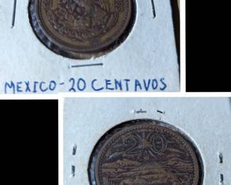 1955 Mexico 20 Centavos