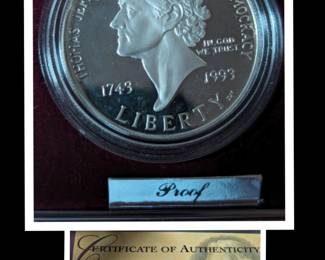 Thomas Jefferson 250th Anniversary Silver Proof Coin