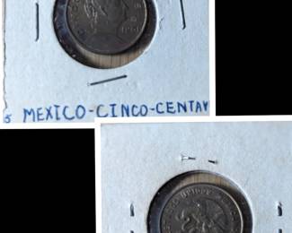 1961 Mexico Cinco Centavo