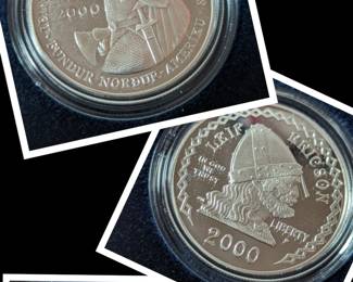 2000 Leif Ericson Millennium Proof Silver Coins