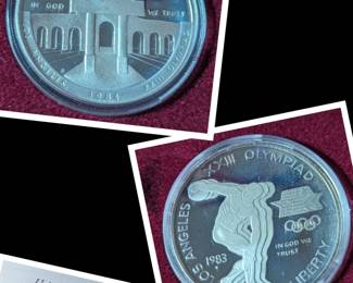 1984 U.S. Olympic Silver Proof Coins
