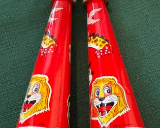 Vintage tin horns