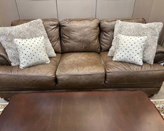 Broyhill leather sofa - have a matching chair and ottoman