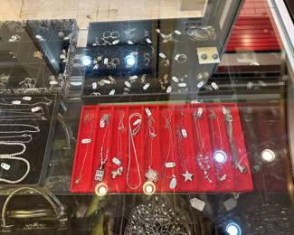 Everything in the display case is Sterling Silver or Gold.