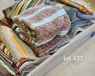 Large lot of throw rugs