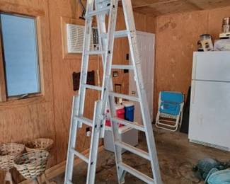 8 foot adjustable-side ladder