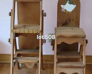 Pine handcrafted step stool/ironing boards