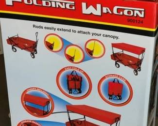 New in box folding wagon with canopy