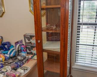 Beveled glass cabinet (one piece is cracked)