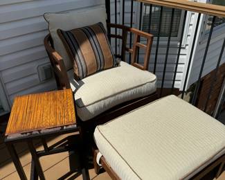 Outdoor chair and ottoman -Lexington - ocean Pacifica by Tommy Bahama 