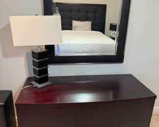 Lamp and mirror Faux alligator finishes 