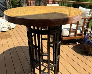 Bistro table with weather stone top-Lexington - ocean Pacifica by Tommy Bahama 