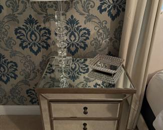 Matching set of Hollywood regency style night stands 