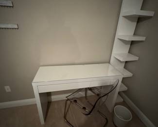 IKEA desk and storage tower 