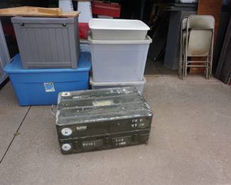 totes, army trunk