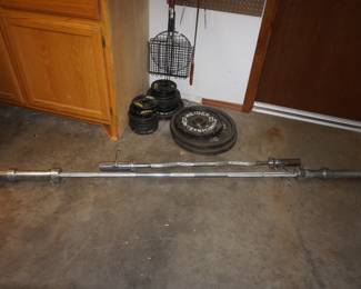 weights, bar bells