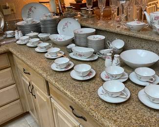 Service for 12 plus serving and extra pieces Noritake “Rosemarie”