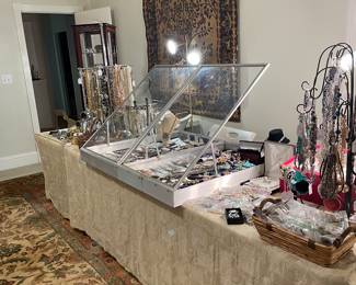 View of jewelry table