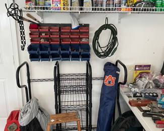 Power washer rack and car supplies