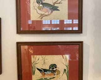 Pair of Alabama artist Ann McCutchen signed duck prints 
