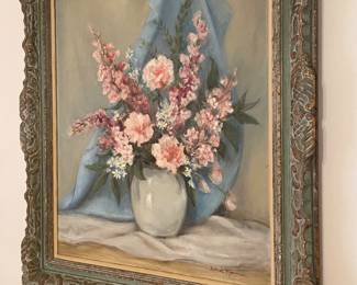 California artist Gertrude Rogerman floral oil